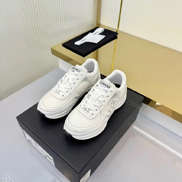 View 1 of White Canvas-Trim High-Top Sneakers with Subtle Luxe Details
