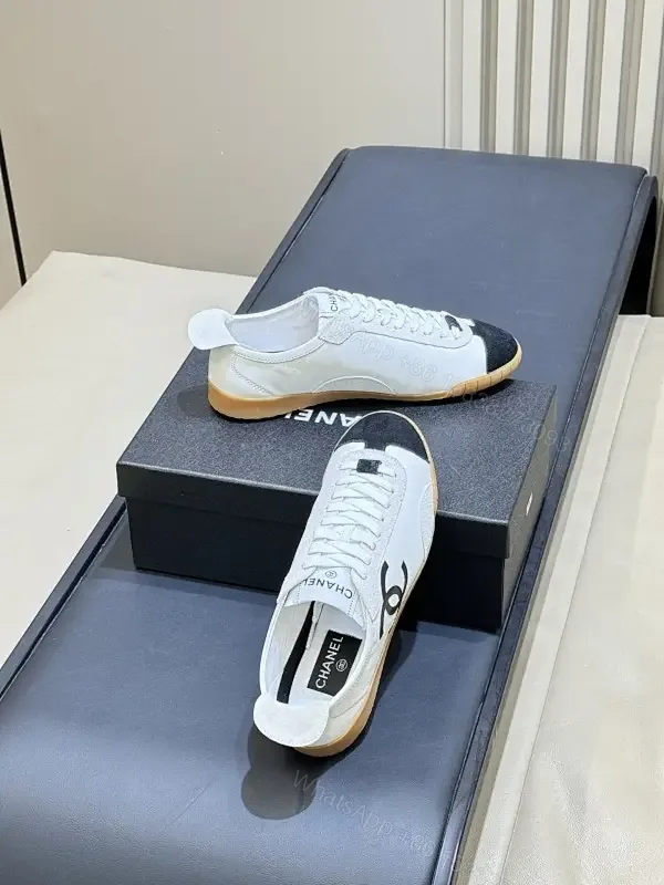 View 1 of Minimalist White Low-Top Trainers with Premium Trim and Gum Sole