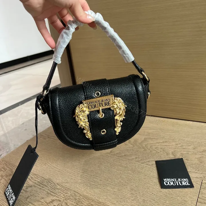 View 1 of Gold-Crest Mini Bag: Leather, Versace Jeans Couture Luxury