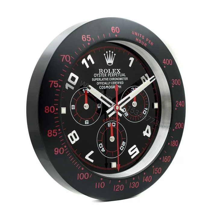 View 1 of ROLEX WALL CLOCK – DAYTONA BLACK/RED BEZEL