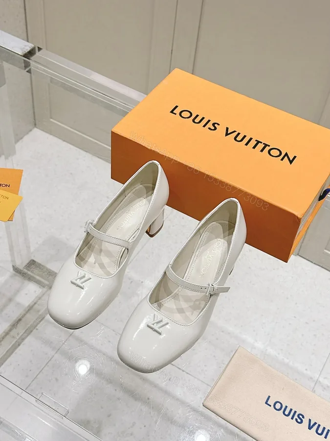 View 1 of LV Women White Patent Leather Heels