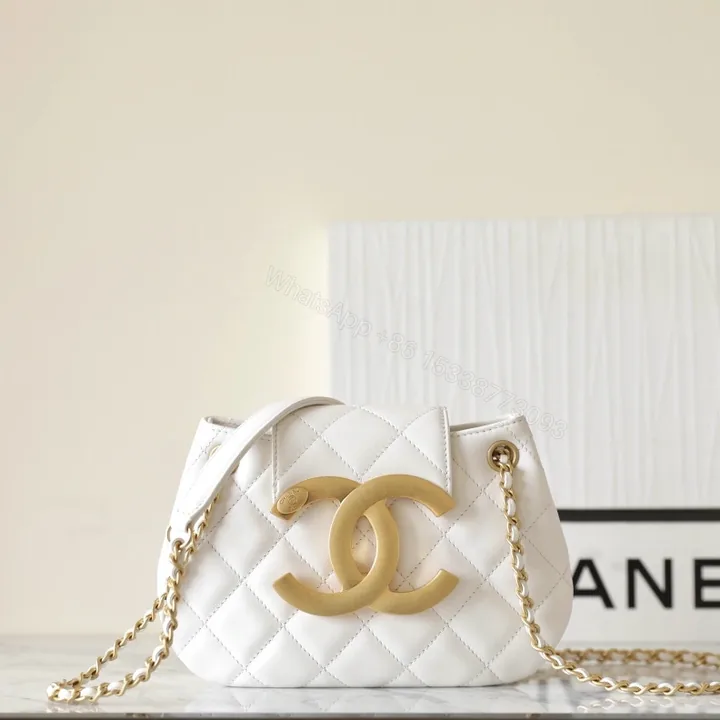 View 1 of 高仿Chanel*24C系列AS4609圓挎包白色小號免檢版