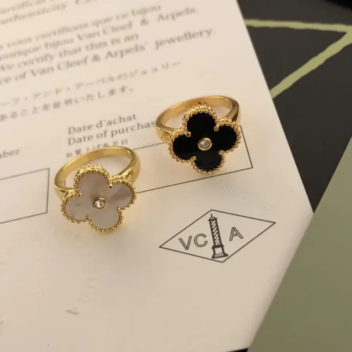 View 1 of 高仿首飾VanCleef&Arpels*RA41100貝母鑽四葉草戒指