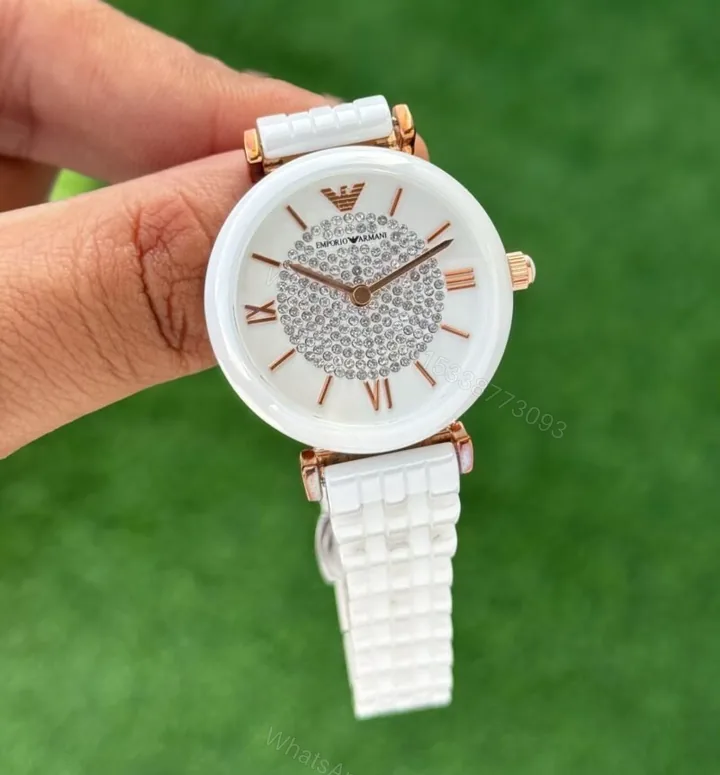 View 1 of Emporio Armani Slim White 12Hr Dial Quartz 40mm