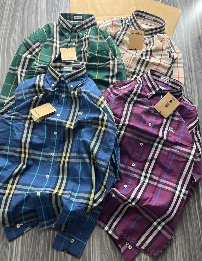 View 1 of FIRST COPY BURBERRY PAPER COTTON CHECK SHIRT