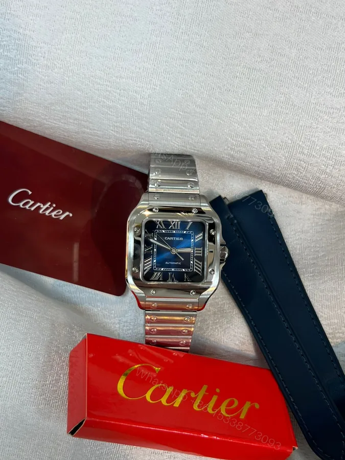 View 1 of Cartier Santos WSSA0063 Blue Dial Super Clone