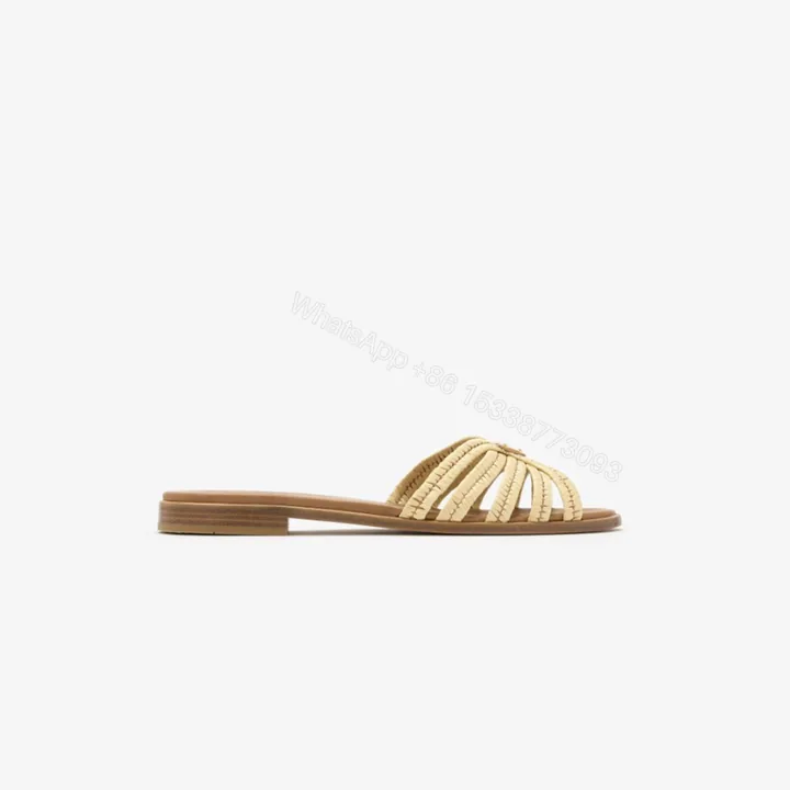 View 1 of Prada Crochet Slides Natural