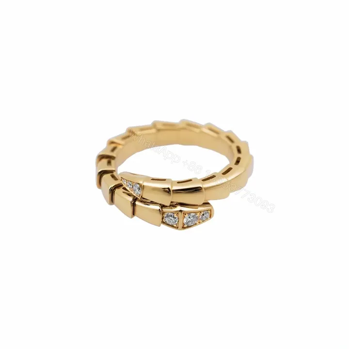 View 1 of 18ct Yellow Gold Bulgari Serpenti Viper Diamond Ring