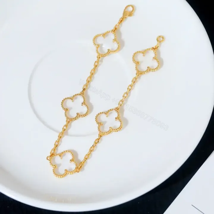 View 1 of 高仿首飾VanCleef&Arpels*RF41800貝母黃金手鏈