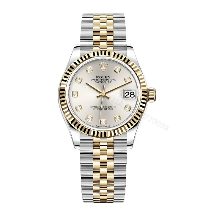 View 1 of Rolex Datejust 278273 Steel And Yellow Gold Silver With Diamond Dial Replica