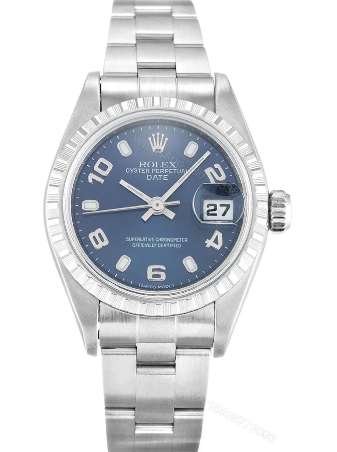 View 1 of Replica Rolex Oyster Perpetual Lady Blue Dial 79240 26 mm