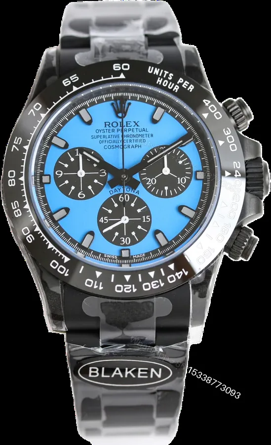 View 1 of Rolex Daytona Blue Dial 40mm Black Oyster Bracelet Stunning Edition ROLEX-DAYTONA-BLU-BLK-40