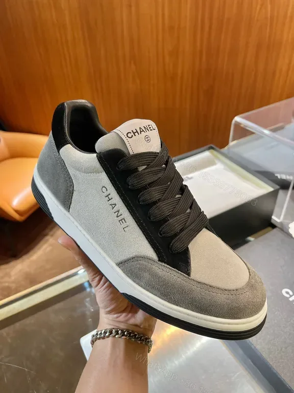 View 1 of Textured Paneled Chanel-Influenced Sneaker with Lifted Comfort