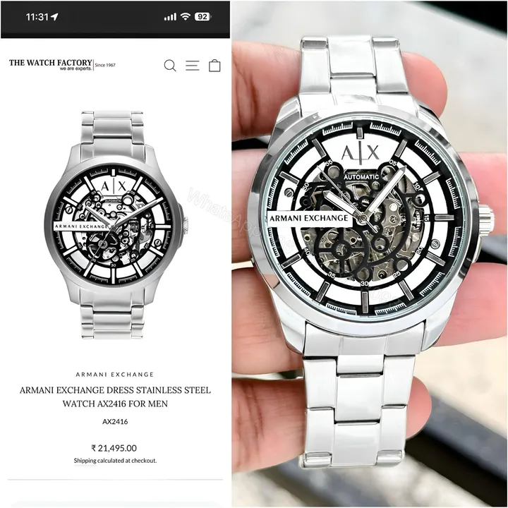 View 1 of Armani Exchange Dress Automatic