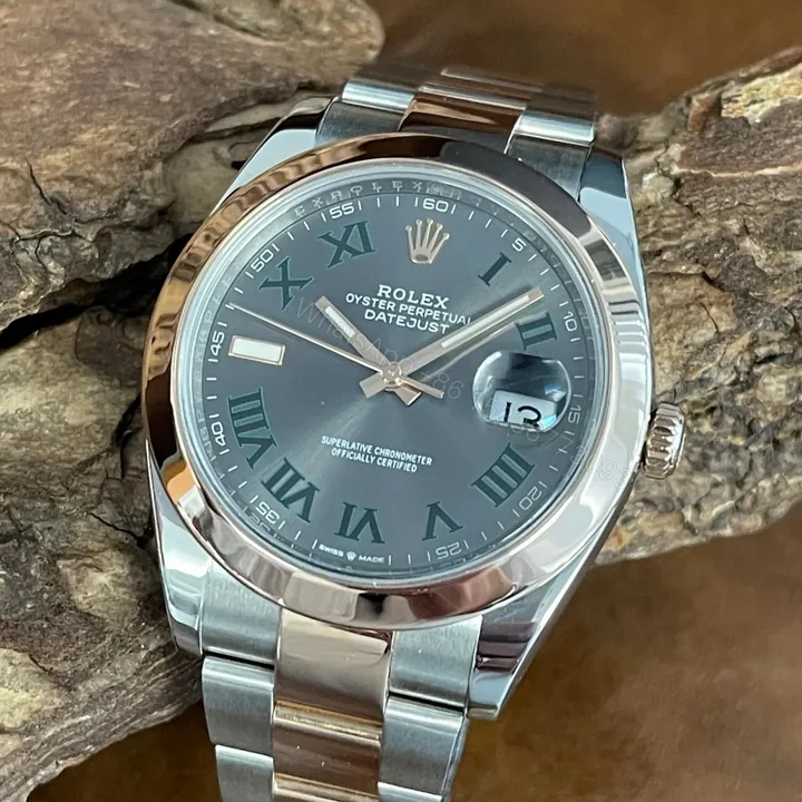 View 1 of Replica Rolex Datejust 41 Grey Dial Jubilee