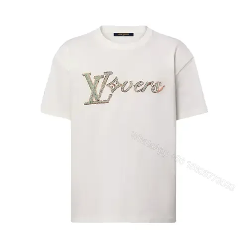 View 1 of Lv Embroidered Short-Sleeved T-Shirt