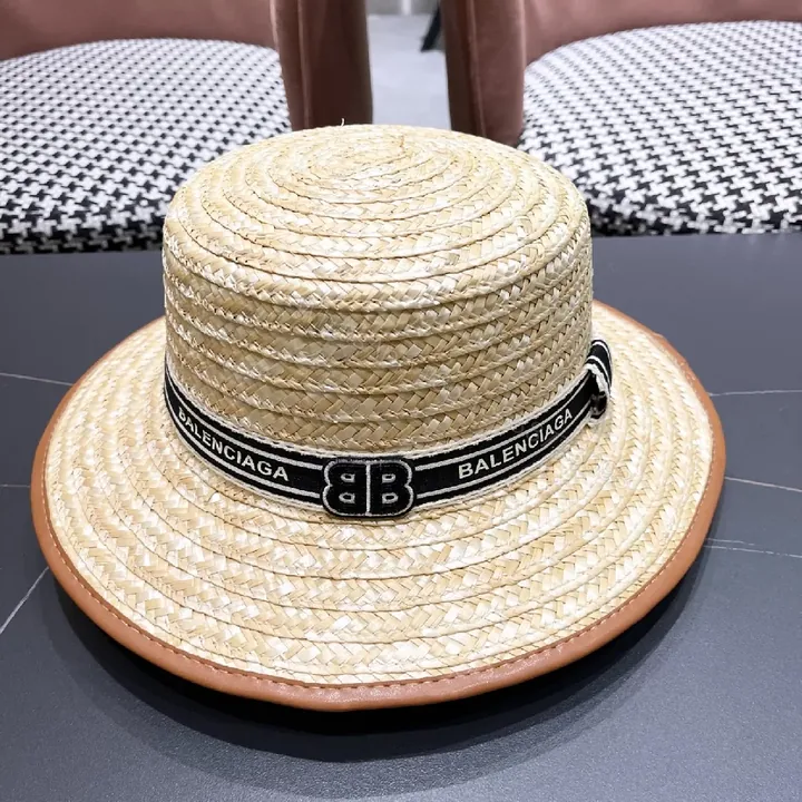 View 1 of Straw Panama Hat with Signature Black Band – Luxury Shield