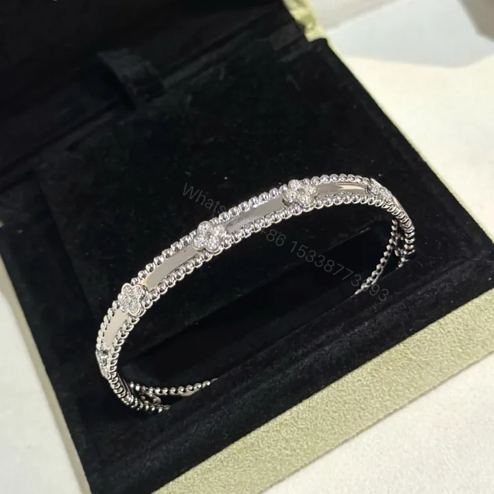 View 1 of 高仿首飾VanCleef&Arpels*RP6X900萬花筒手鐲窄版白金款