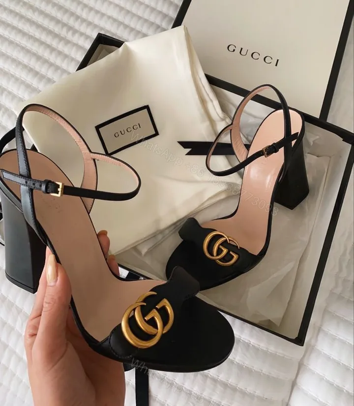 View 1 of BUY FIRST COPY GUCCI MARMONT BLOCK HEELS FOR LADIES