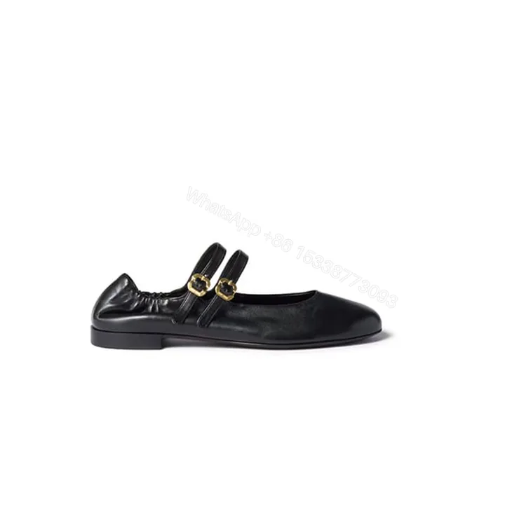 View 1 of MIUMIU Ruched Nappa Leather Ballet Flats 289031