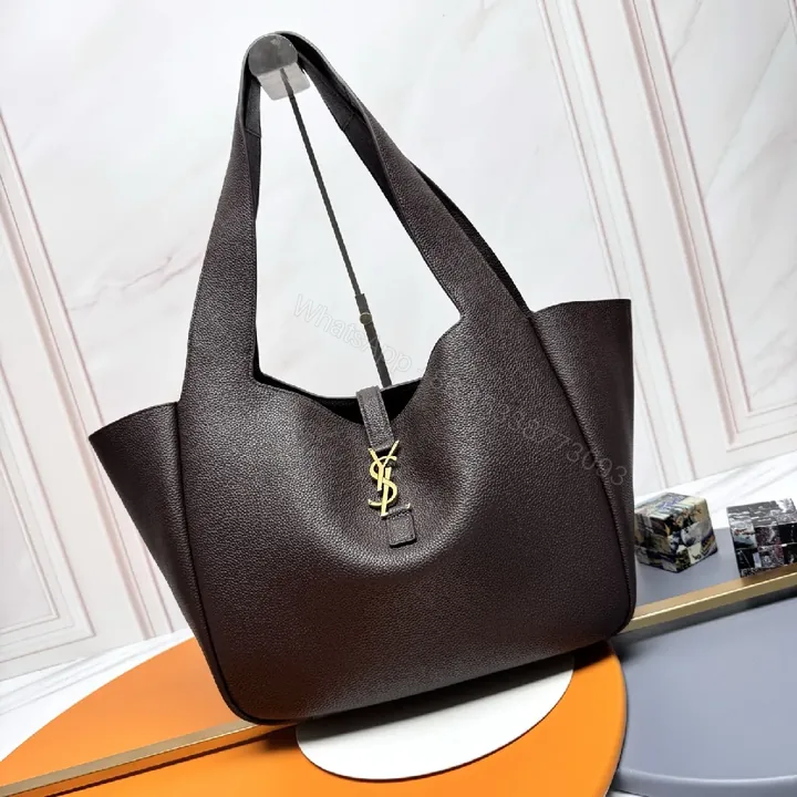 View 1 of Premium Leather Tote: Structured, Everyday Luxury, Gold Charm