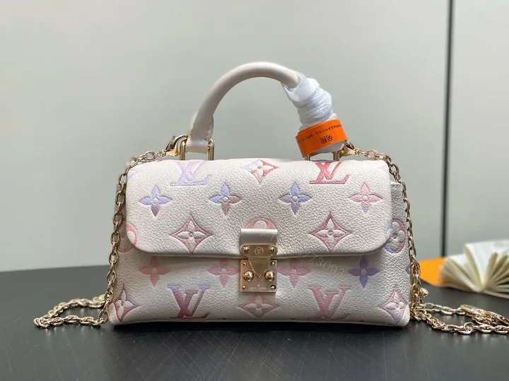 View 1 of Pastel Monogram Crossbody Bag: Luxe, Convertible & Compact