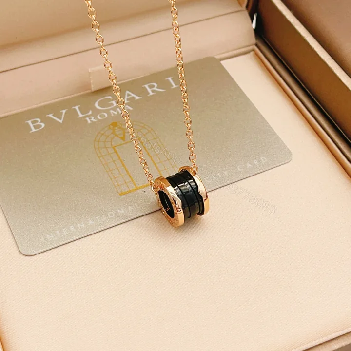 View 1 of BVLGARI 高仿 黑色陶瓷圓環項鍊 鏈條設計 經典款