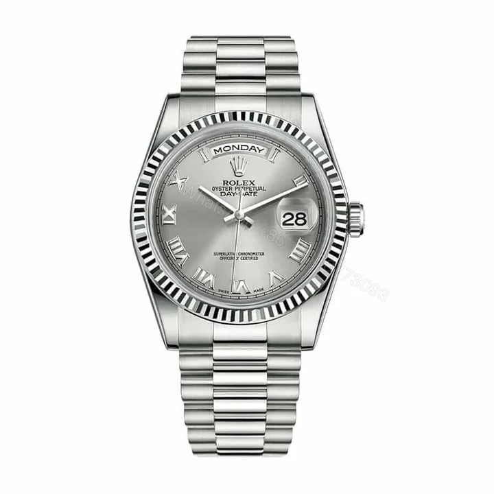 View 1 of Replica Rolex Day-Date Rose Gold President Green Roman Dial 228235
