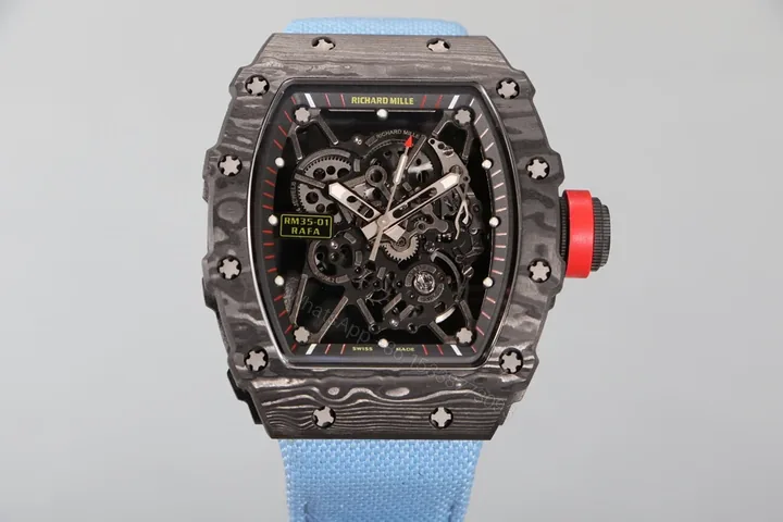 View 1 of Richard Mille RM35-01 NTPT Carbon Fiber RMUL3 Integrated Balance Wheel Watch RM35-01-CF-RMUL3-WH