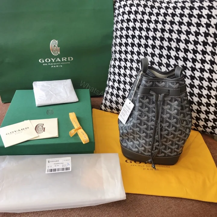 View 1 of 高仿Goyard*PEFLOT5抽繩水桶包灰色免檢版
