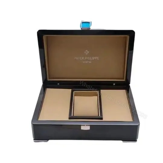 View 1 of Replica Patek Watch Box Wooden with Logo and Papers | Best Quality Replica Box