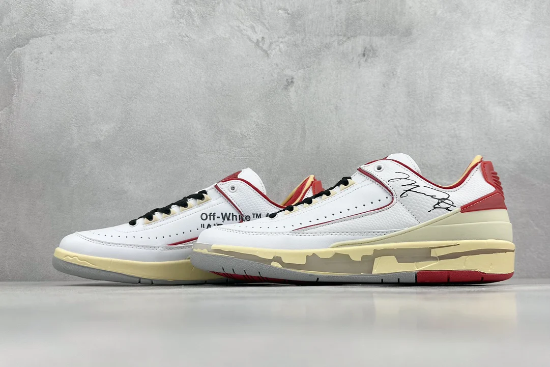 Air Jordan 2 Low | Off-White White and Varsity Red | DJ4375-106