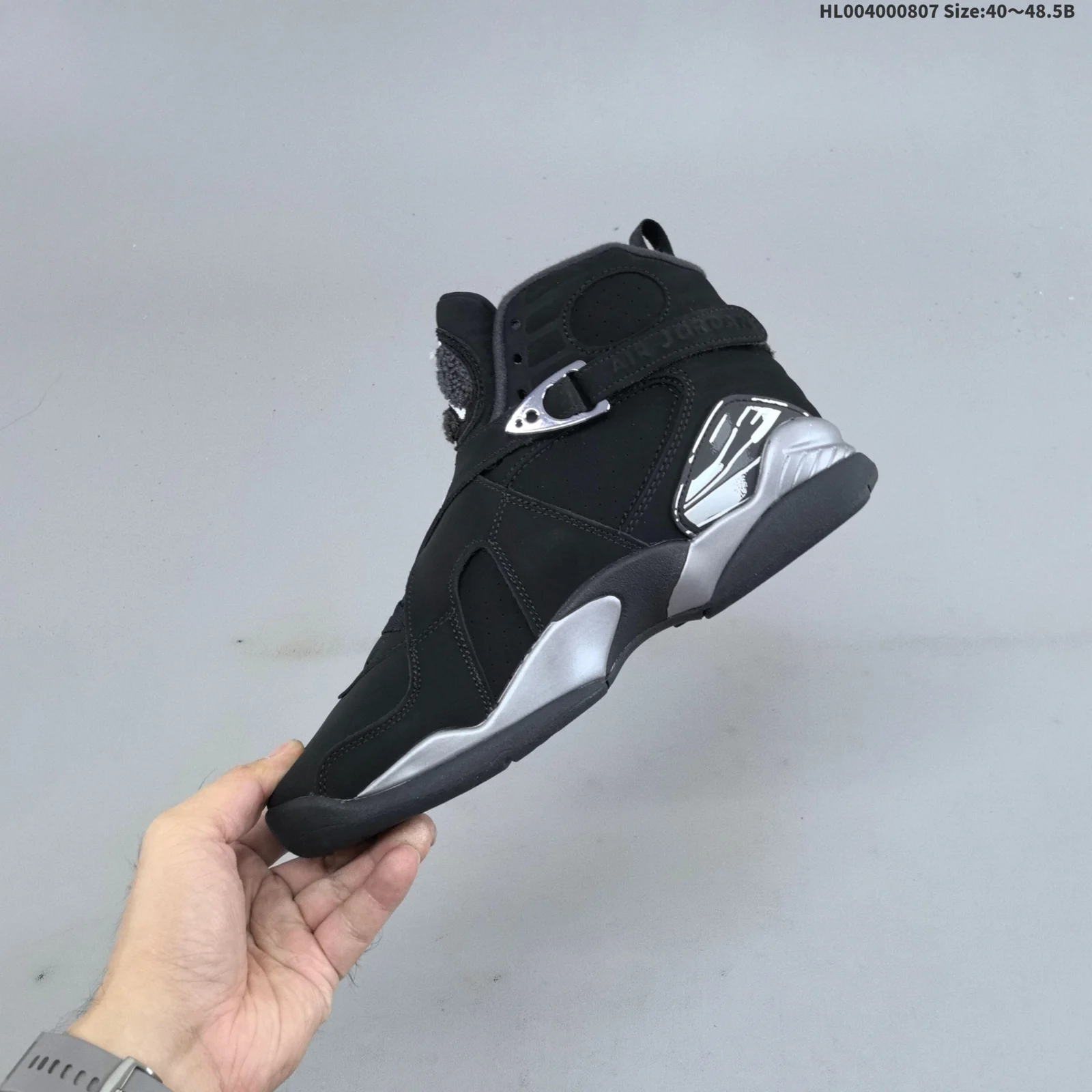 Air Jordan 8 High | Chrome Black and Light Graphite | 305381-007