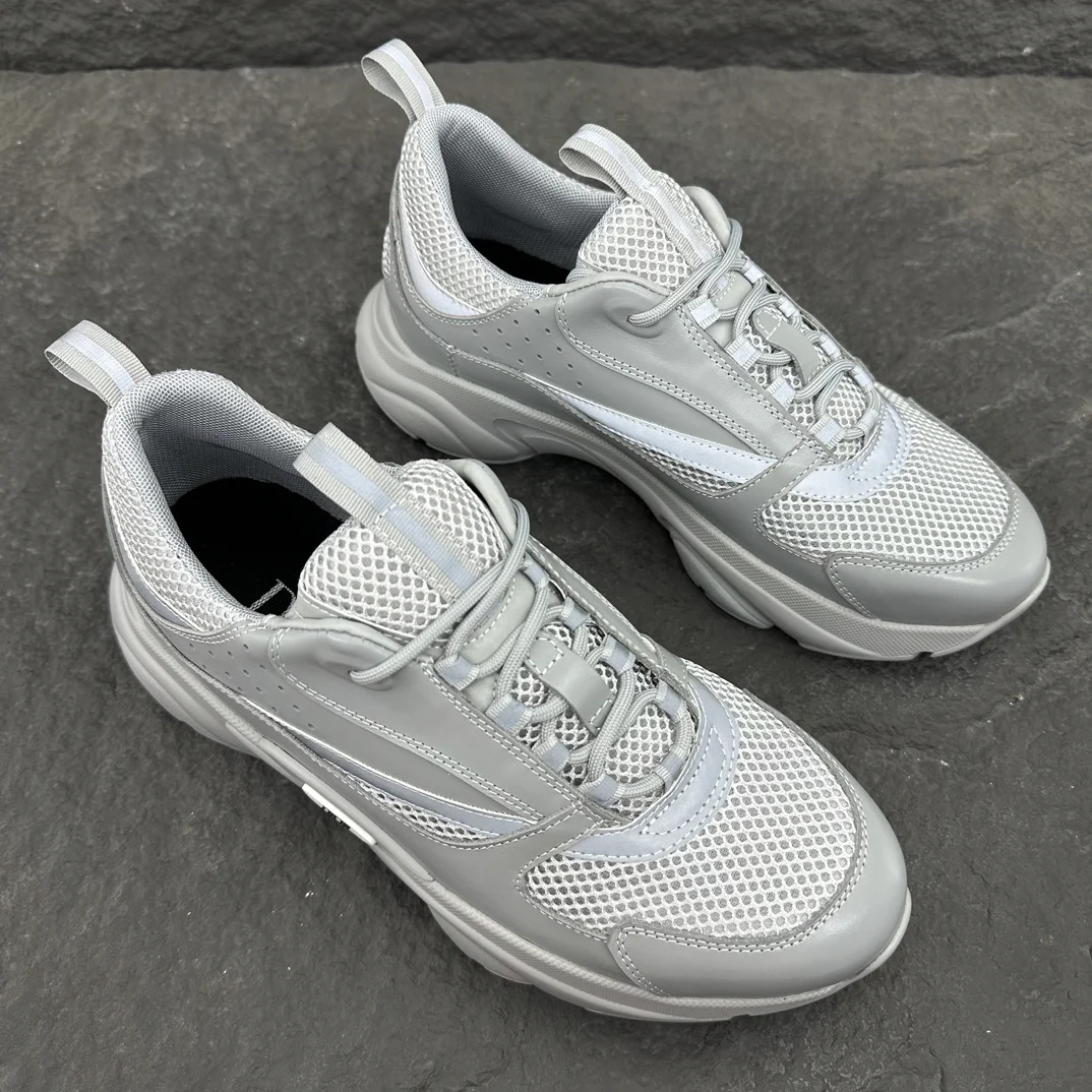 Dior B22 Sneaker | Grey Mesh and Silver Technical Fabric