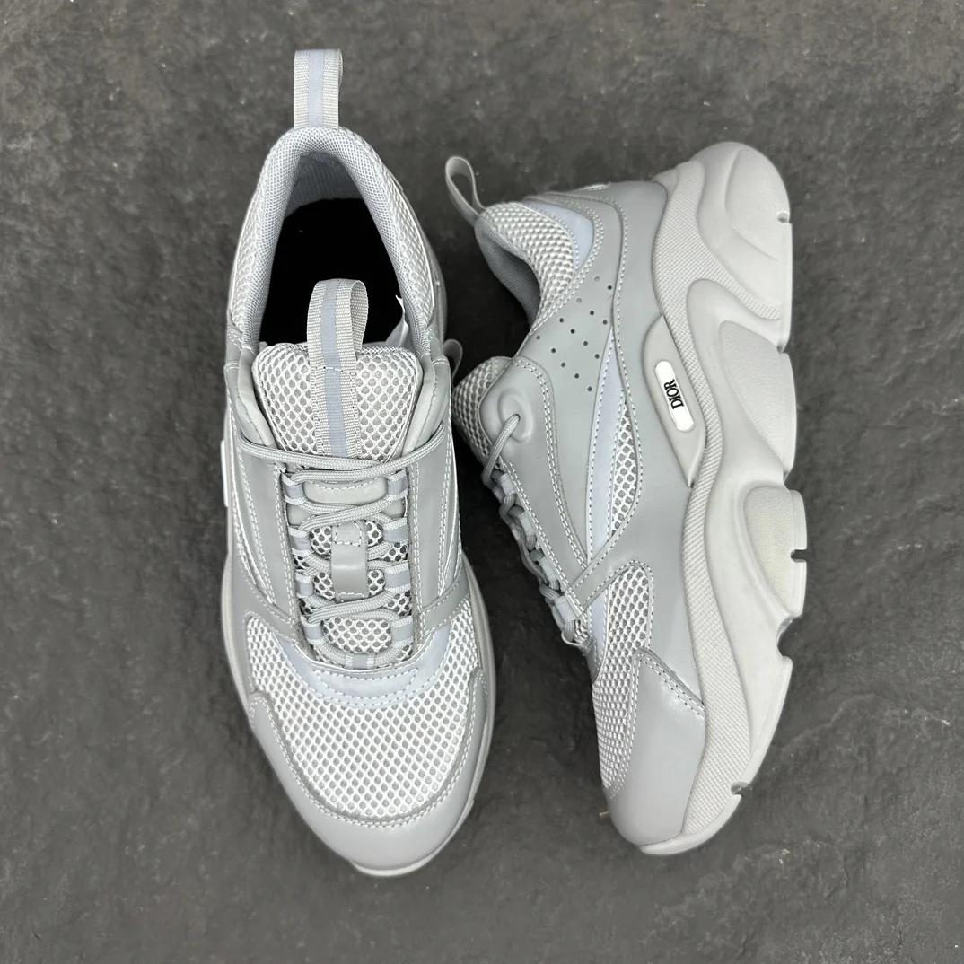 Dior B22 Sneaker | Grey Mesh and Silver Technical Fabric