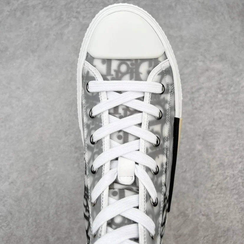 Dior B23 League High-Top and Low-Top Sneakers | High · White and Black Oblique Canvas