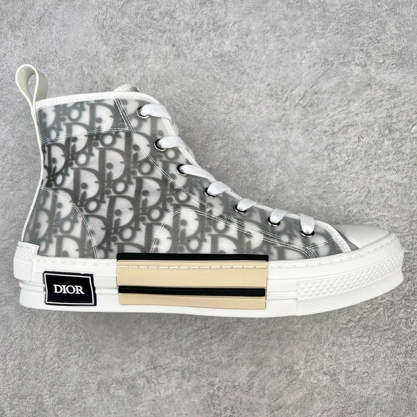 Dior B23 League High-Top and Low-Top Sneakers | High · White and Black Oblique Canvas
