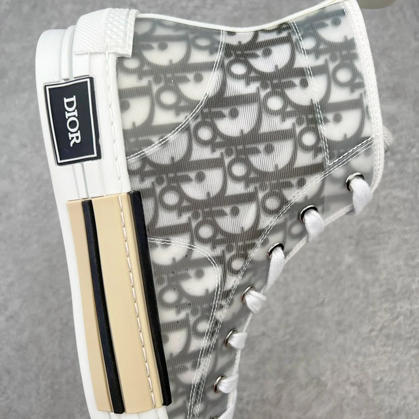 Dior B23 League High-Top and Low-Top Sneakers | High · White and Black Oblique Canvas