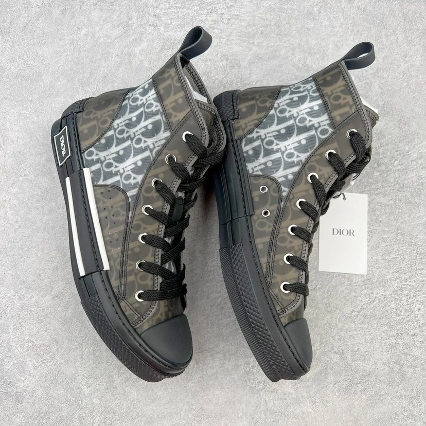 Dior B23 League High-Top and Low-Top Sneakers | High · Black Oblique Jacquard
