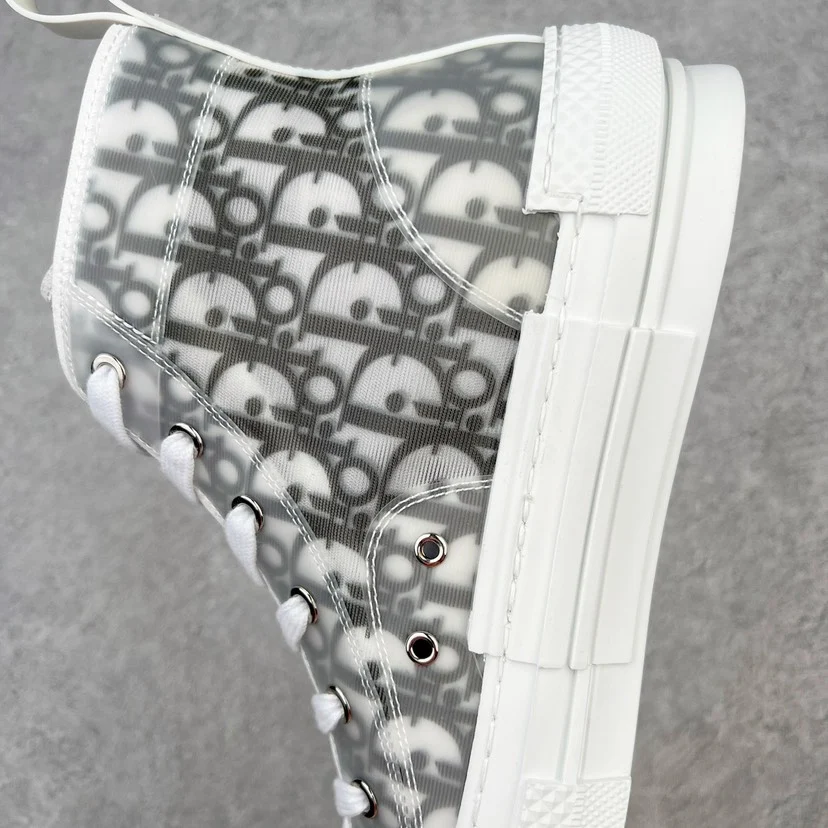 Dior B23 League High-Top and Low-Top Sneakers | High · White and Black Oblique Canvas