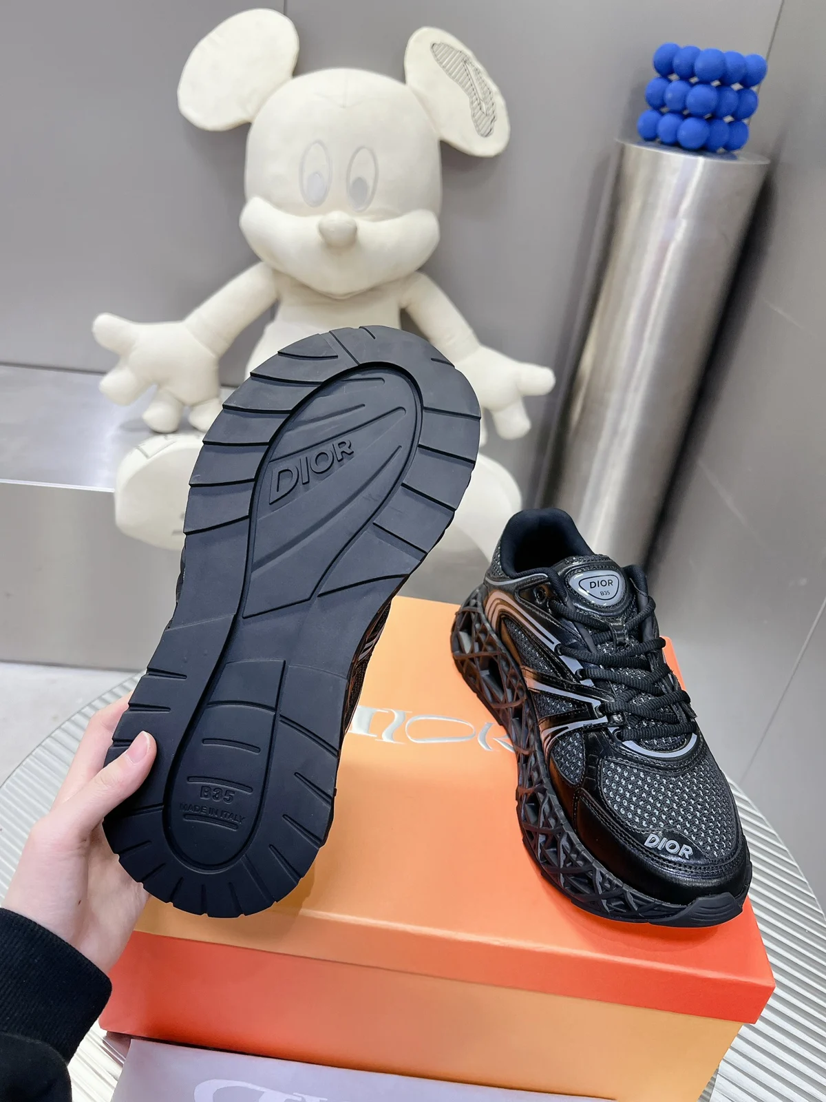 Dior B35 NXXT Sneaker | Black Technical Fabric and Mesh