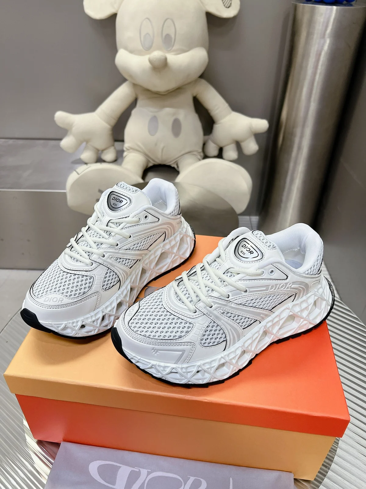 Dior B35 NXXT Sneaker | White Technical Fabric and Mesh