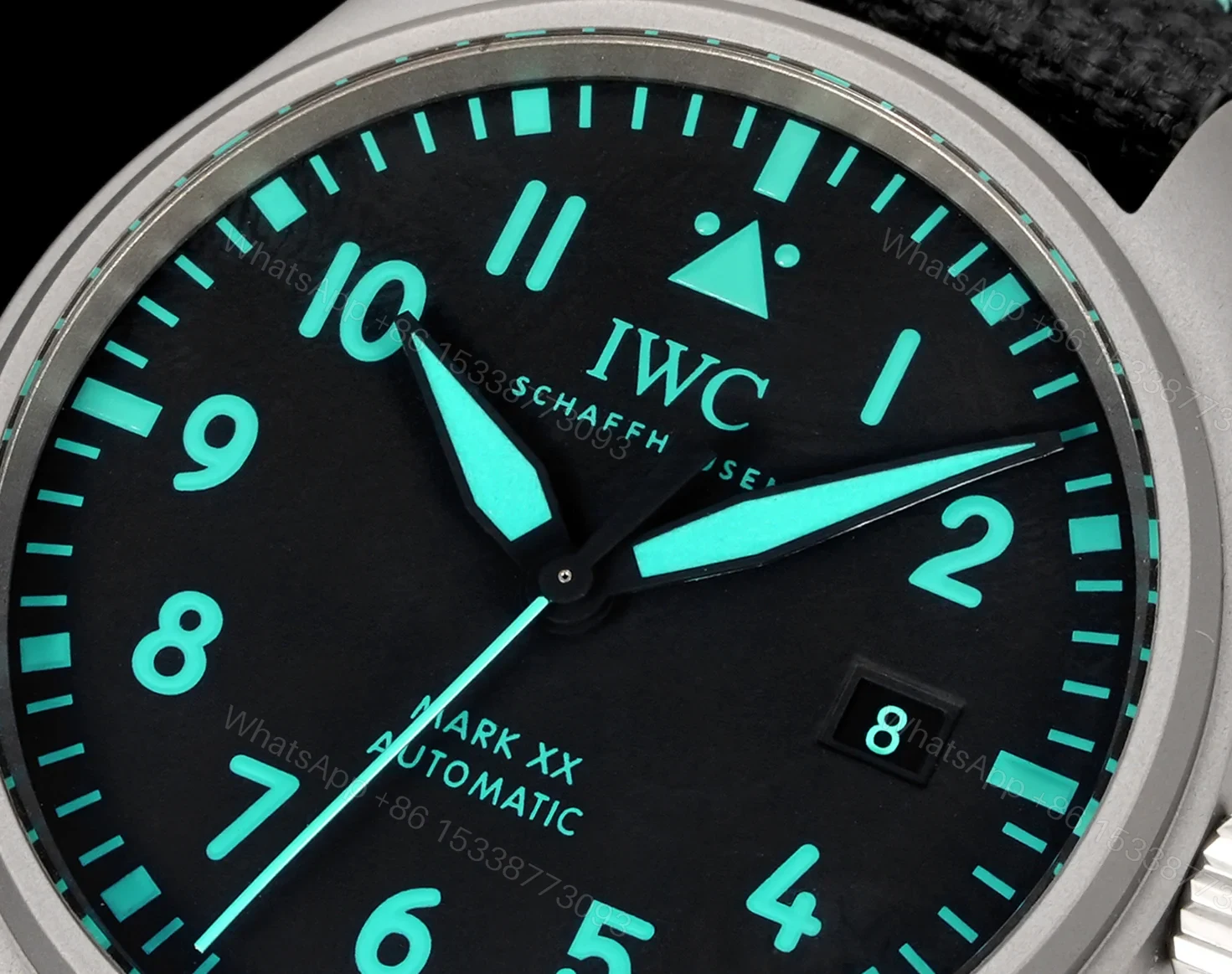 View 5 of IWC Pilot AMG Replica 40MM Premium Black Dial Fabric Strap Edition RG-IWC-PILOT-AMG-40