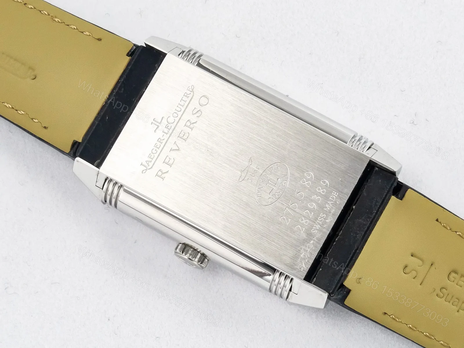 View 15 of Reverso Tribute Duoface Small Seconds SS MGF Best Edition White Dial on Black Leather Strap A854A