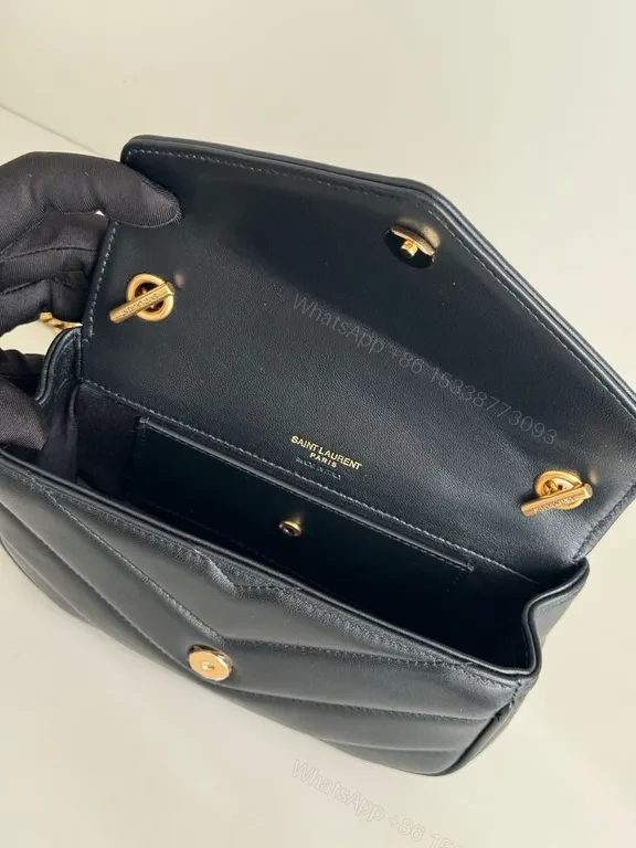 View 4 of Quilted Leather Crossbody: YSL Logo Hardware, Compact Luxury