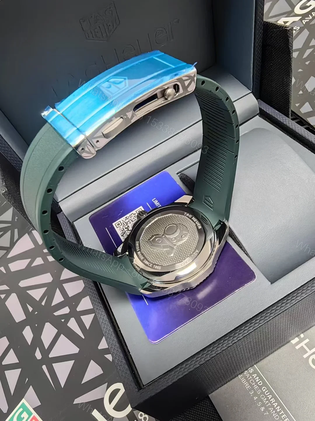 View 6 of TAG Heuer Aquaracer Automatic Mechanical Watch Wave Dial Stainless Steel Bracelet 43MM Premium Edition TAGHEUER-AQUARACER-WAVE-STEEL-AUTO-43