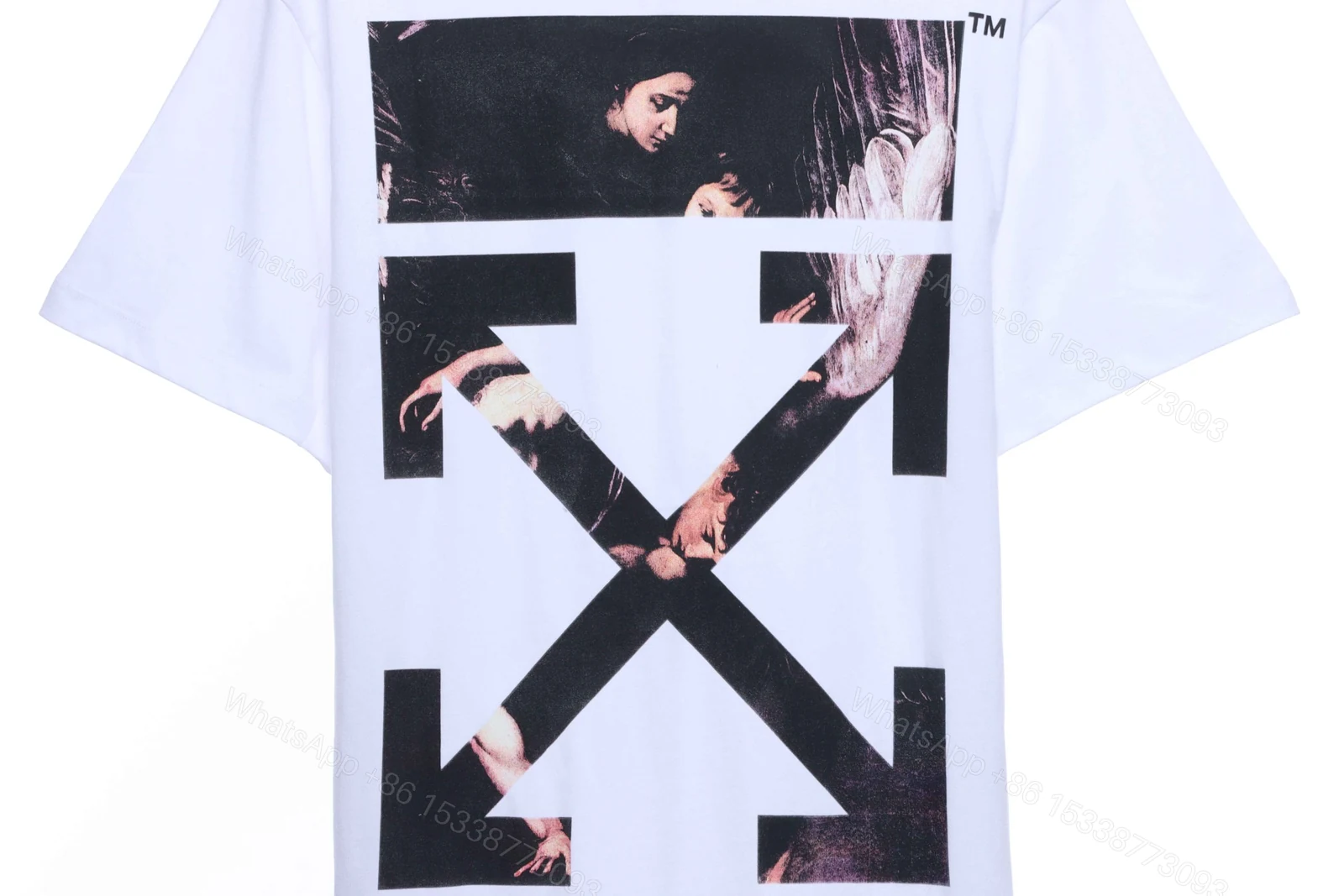 View 3 of Off-White Angel Oil Painting White T-Shirt