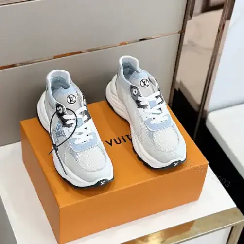View 5 of LOUIS VUITTON RUN 55 SNEAKERS IN WHITE AND BLUE – LSVT356