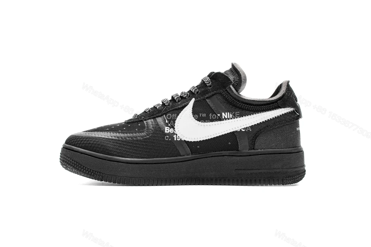 View 10 of OFF White X Air Force 1 Low Black AO4606-001