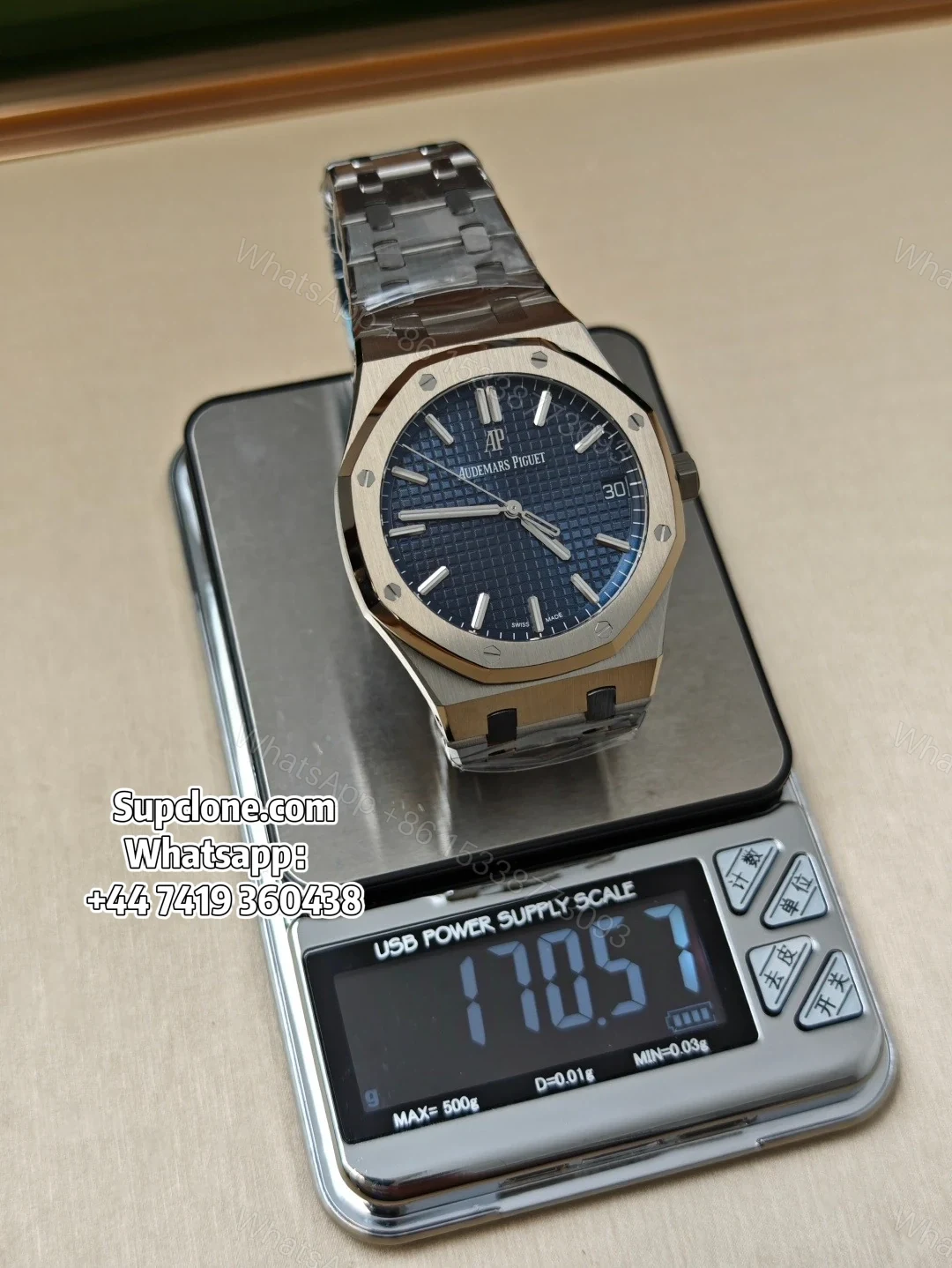 View 25 of Audemars Piguet Super Clone 1:1 Royal Oak 15500 Blue Dial